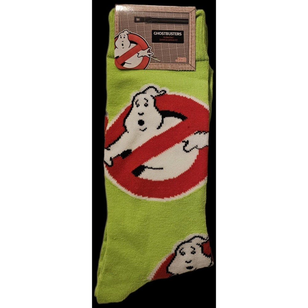 NEW ~ GHOSTBUSTERS LOGO CREW SOCKS ~ SHOE SIZE 6 - 12 ~ by CENTRIC